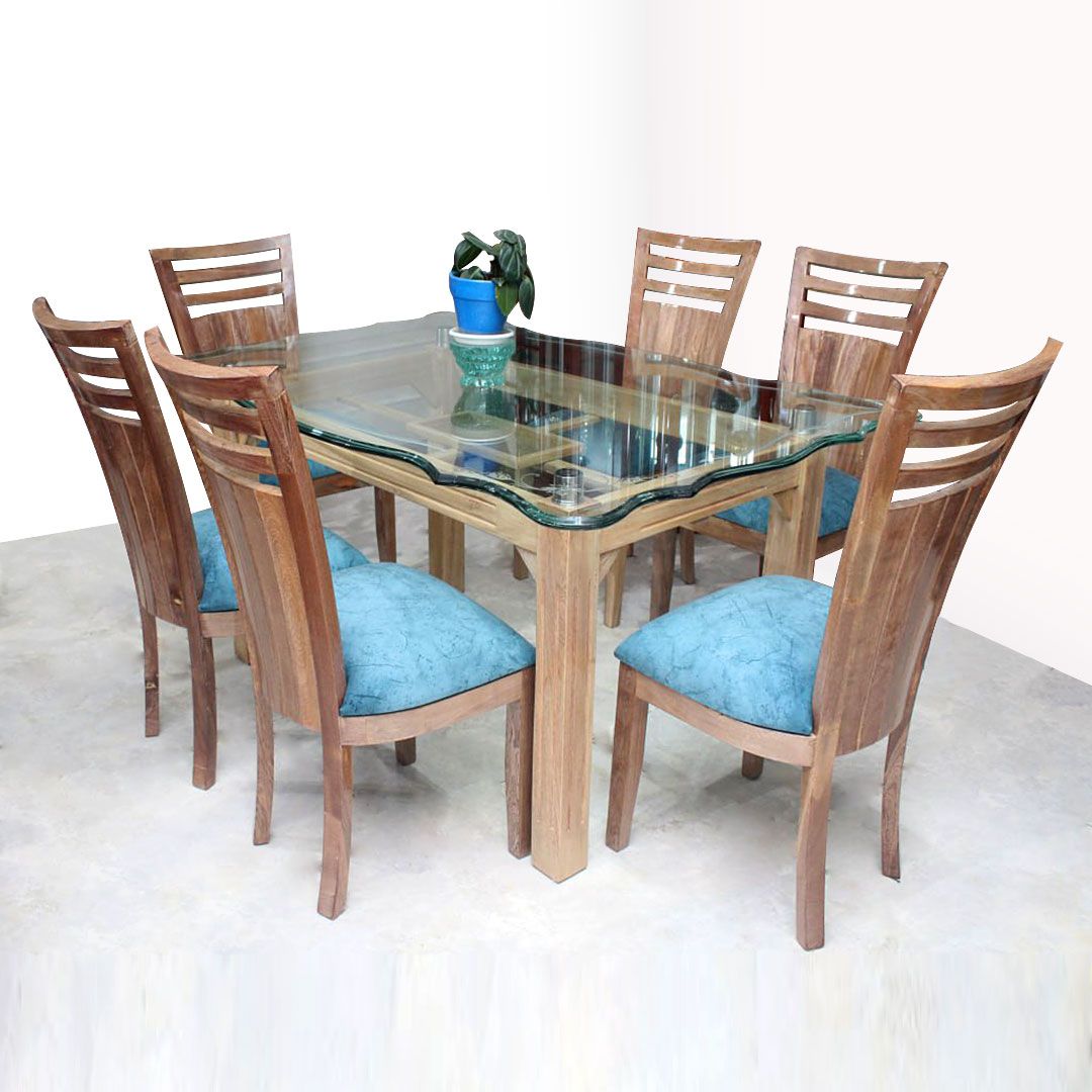 COMEDOR EN FLOR MORADO 6 PUESTOS