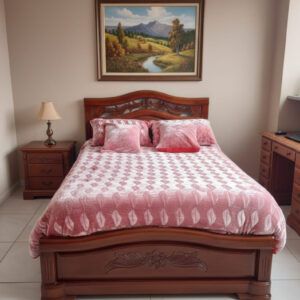 Cama Tallada en Cedro 1.40