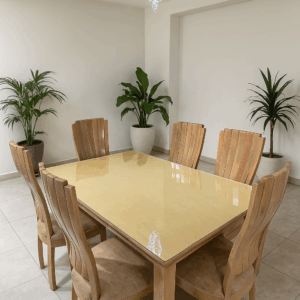 Comedor Tapa madera 6 Puestos Madera Flor Morado