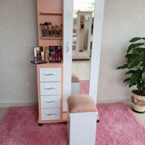 Peinador Hollywood Rosado espejo grande