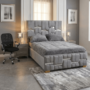 BASE CAMA CINTA ESPEJO GRIS